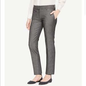 NWT Ann Taylor Devin Fit Grey Ankle Dress Pants